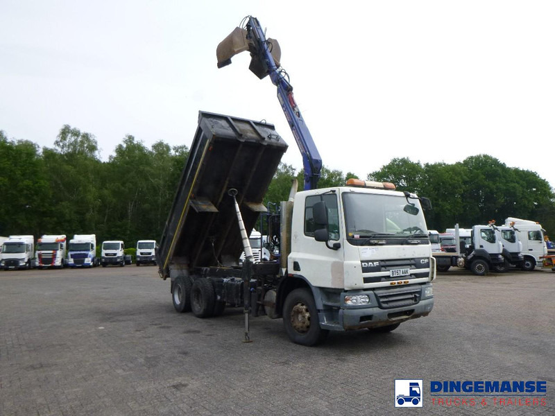 DAF CF 75.310 6x4 RHD tipper + HMF 1144 K-1 + grapple - Kraanwagen: afbeelding 2 DAF CF 75.310 6x4 RHD tipper + HMF 1144 K-1 + grapple - Kraanwagen: afbeelding 2