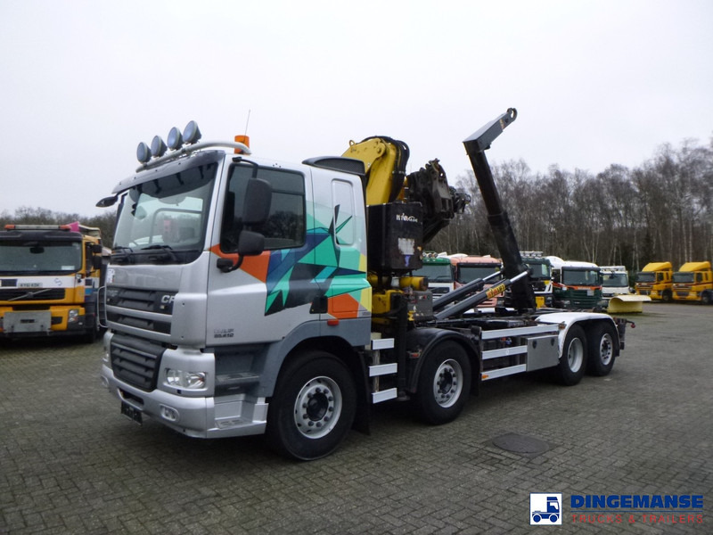 DAF CF 85.410 8x2 Hyva container hook + crane - Kraanwagen: afbeelding 1 DAF CF 85.410 8x2 Hyva container hook + crane - Kraanwagen: afbeelding 1