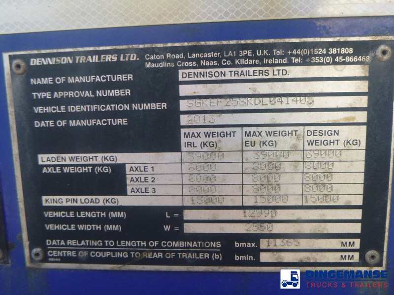 Containertransporter/ Wissellaadbak oplegger Dennison 3-axle container trailer 20-30-40-45 ft: afbeelding 14