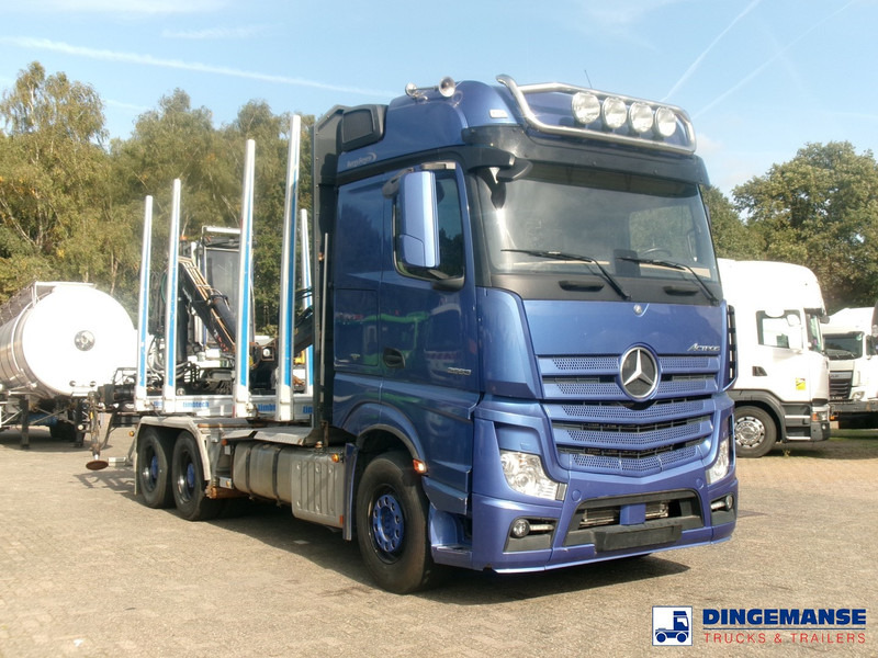Mercedes-Benz Actros 2663 6x4 Euro 6 loglift F96 crane timber truck - Houttransport, Kraanwagen: afbeelding 2 Mercedes-Benz Actros 2663 6x4 Euro 6 loglift F96 crane timber truck - Houttransport, Kraanwagen: afbeelding 2