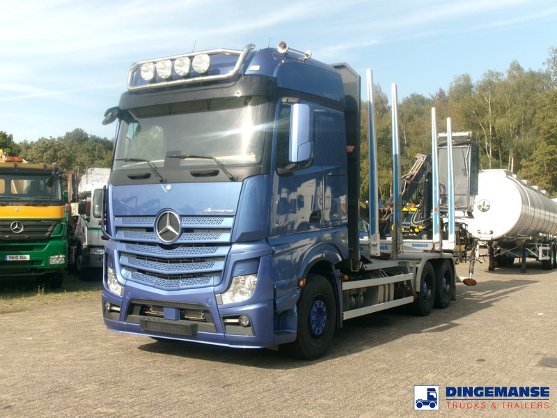 Mercedes-Benz Actros 2663 6x4 Euro 6 loglift F96 crane timber truck - Kraanwagen: afbeelding 1 Mercedes-Benz Actros 2663 6x4 Euro 6 loglift F96 crane timber truck - Kraanwagen: afbeelding 1