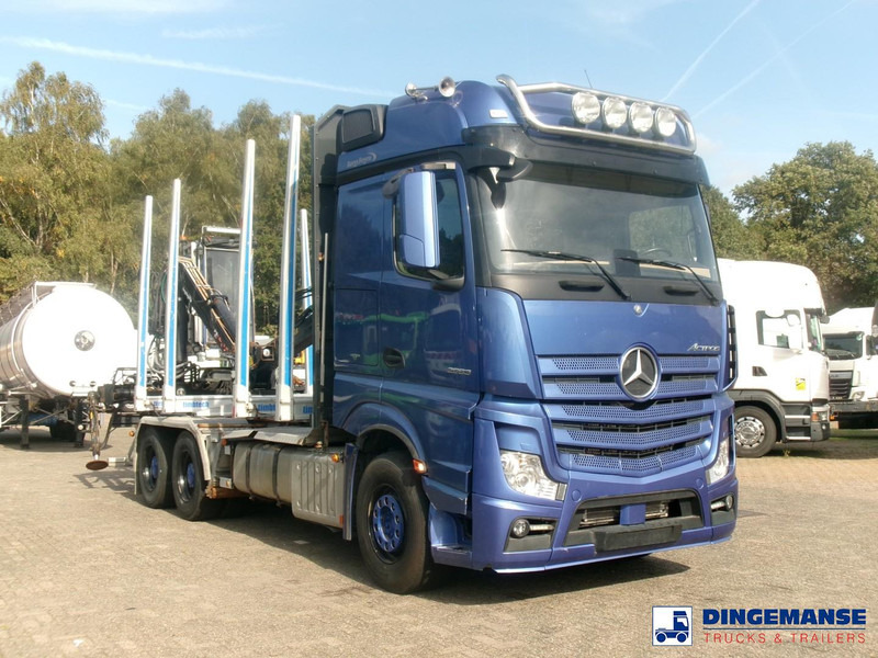 Mercedes-Benz Actros 2663 6x4 Euro 6 loglift F96 crane timber truck - Kraanwagen: afbeelding 2 Mercedes-Benz Actros 2663 6x4 Euro 6 loglift F96 crane timber truck - Kraanwagen: afbeelding 2