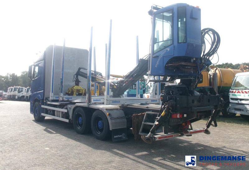 Mercedes-Benz Actros 2663 6x4 Euro 6 loglift F96 crane timber truck - Kraanwagen: afbeelding 3 Mercedes-Benz Actros 2663 6x4 Euro 6 loglift F96 crane timber truck - Kraanwagen: afbeelding 3