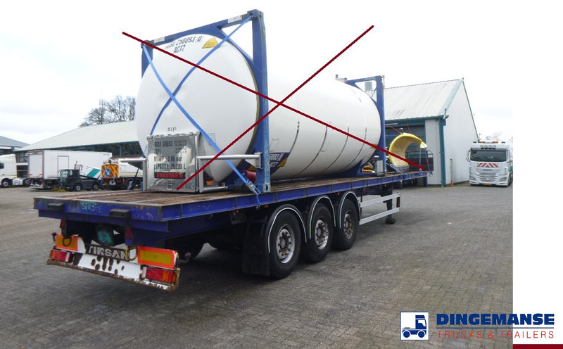 Open bak met boorden oplegger Tirsan 3 axle Platform trailer: afbeelding 8