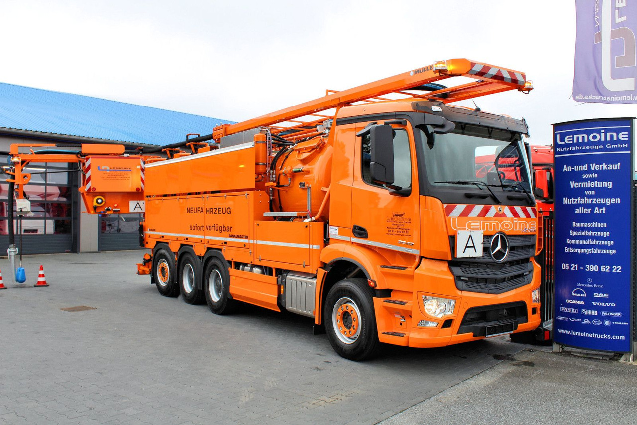 Mercedes-Benz Arocs 3551 8x4 Müller 16mCanalmaster F160EWA WRG - Vacuümwagen: afbeelding 1 Mercedes-Benz Arocs 3551 8x4 Müller 16mCanalmaster F160EWA WRG - Vacuümwagen: afbeelding 1