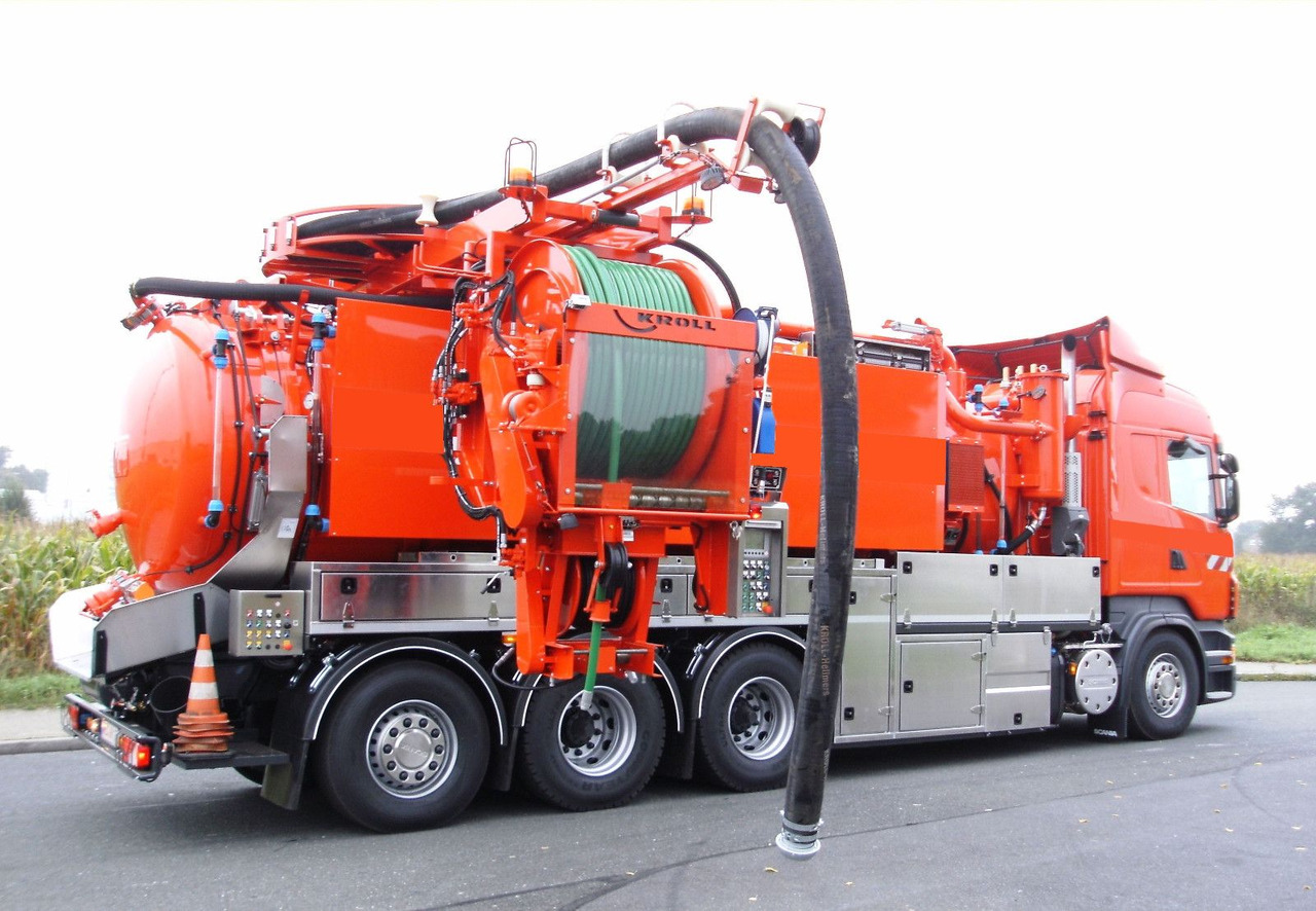 Scania R450 8x4 Kroll 19m³ W-Rückgewinner Kombi-HD +ADR - Vacuümwagen: afbeelding 1 Scania R450 8x4 Kroll 19m³ W-Rückgewinner Kombi-HD +ADR - Vacuümwagen: afbeelding 1