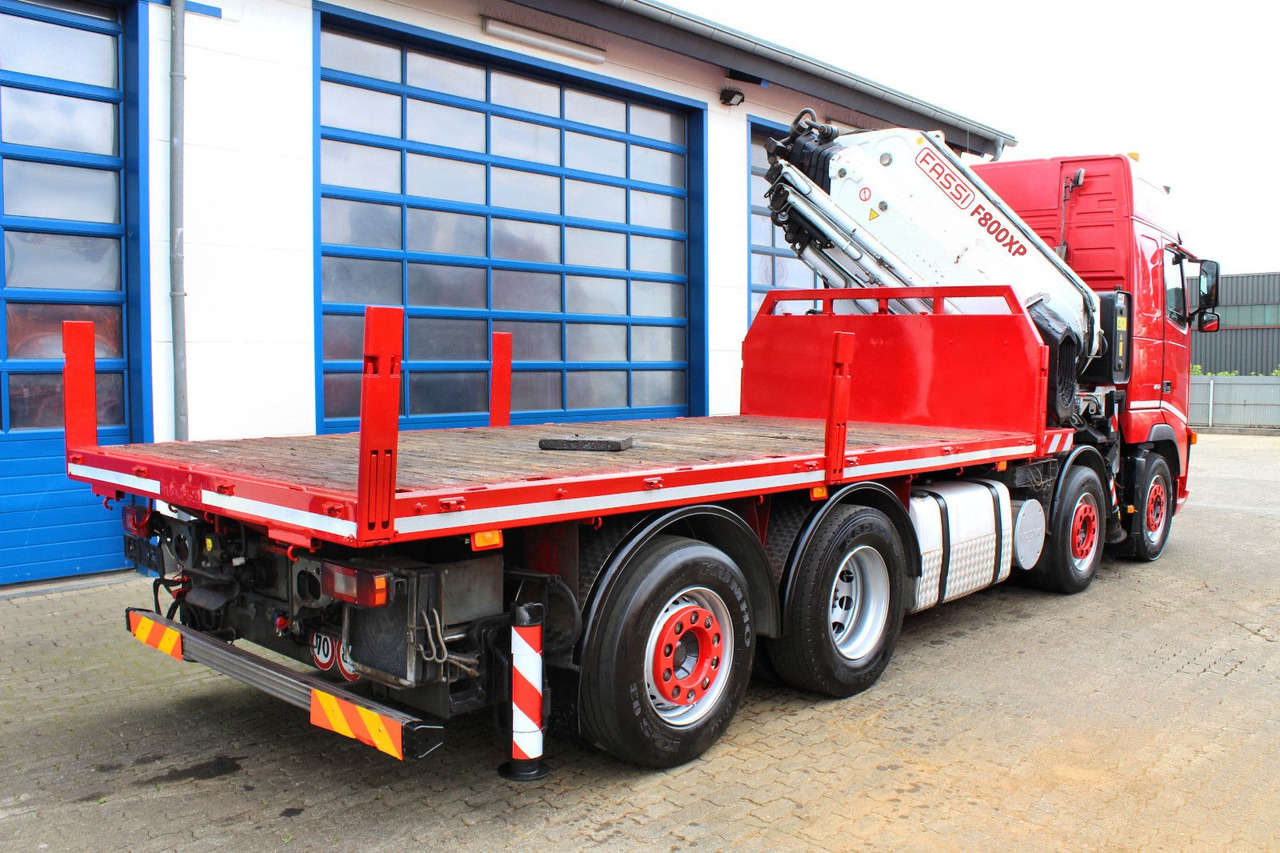 Volvo 480 8x2 Pritsche + FASSI F800XP Kran 6x - Vrachtwagen met open laadbak, Kraanwagen: afbeelding 2 Volvo 480 8x2 Pritsche + FASSI F800XP Kran 6x - Vrachtwagen met open laadbak, Kraanwagen: afbeelding 2