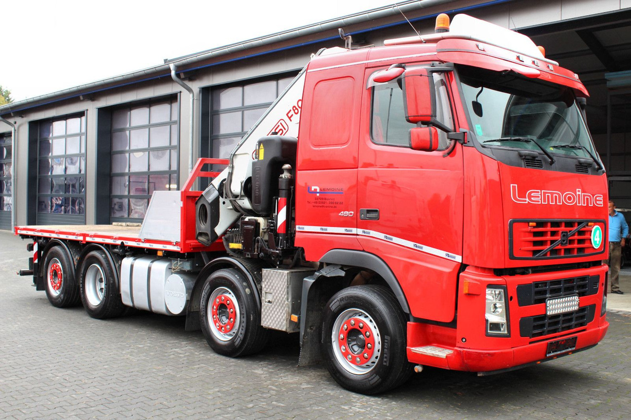 Volvo FM 480 8x2 Pritsche + FASSI F800XP Kran 6x - Vrachtwagen met open laadbak, Kraanwagen: afbeelding 1 Volvo FM 480 8x2 Pritsche + FASSI F800XP Kran 6x - Vrachtwagen met open laadbak, Kraanwagen: afbeelding 1
