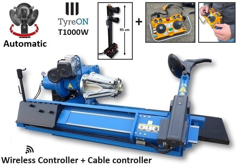 T1000W truck tyrechanger 56 Inch 2 mounting speeds - fully automatic - power 4kW+4kW - Wireless controller (as extra) - Werkplaats toebehoor: afbeelding 1 T1000W truck tyrechanger 56 Inch 2 mounting speeds - fully automatic - power 4kW+4kW - Wireless controller (as extra) - Werkplaats toebehoor: afbeelding 1