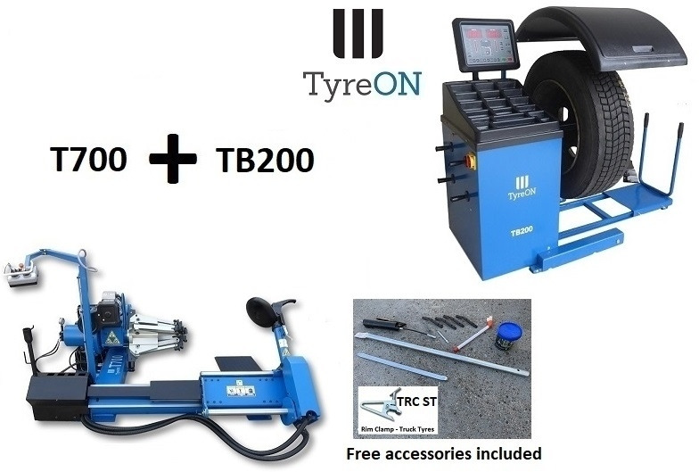 T700 2-speed 42 Inch truck tyre changer + truck / bus / car wheel balancer 200 kg wheel lift TB200 - Werkplaats toebehoor: afbeelding 1 T700 2-speed 42 Inch truck tyre changer + truck / bus / car wheel balancer 200 kg wheel lift TB200 - Werkplaats toebehoor: afbeelding 1