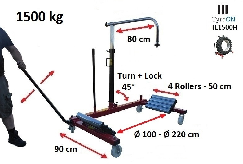 TL1500H Heavy duty tractor wheel dolly 1500 kg - Werkplaats toebehoor: afbeelding 2 TL1500H Heavy duty tractor wheel dolly 1500 kg - Werkplaats toebehoor: afbeelding 2