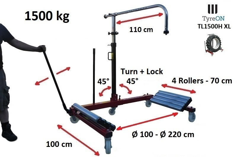 TL1500H XL Heavy duty agricluture wheel dolly XL 1500 kg - Werkplaats toebehoor: afbeelding 3 TL1500H XL Heavy duty agricluture wheel dolly XL 1500 kg - Werkplaats toebehoor: afbeelding 3