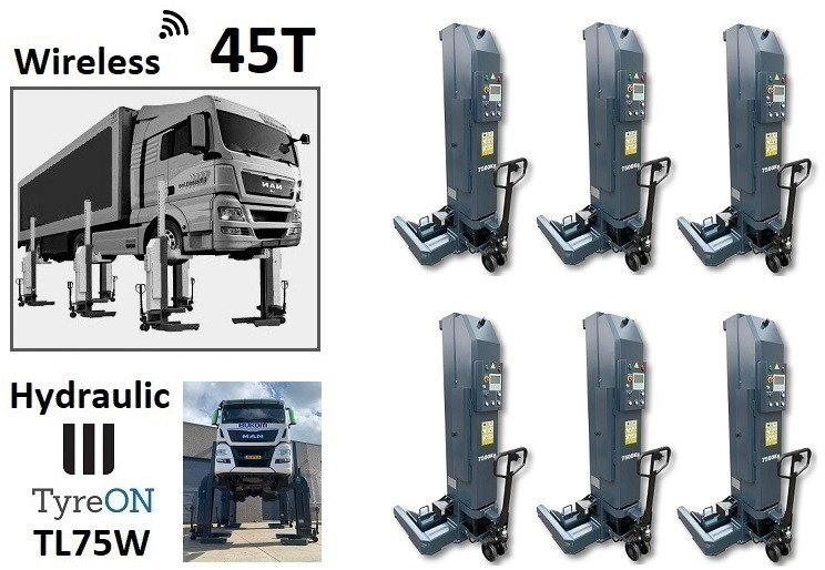 TL75W-6 45T Mobile truck lift - wireless - battery powered - Werkplaats toebehoor: afbeelding 1 TL75W-6 45T Mobile truck lift - wireless - battery powered - Werkplaats toebehoor: afbeelding 1