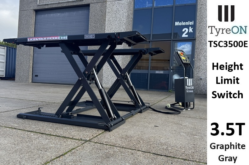 TSC3500E mobile midrise car scissor lift with electrical release - Capacity 3,5T - Lifting height 125 cm - 230V - Graphite gray - Werkplaats toebehoor: afbeelding 1 TSC3500E mobile midrise car scissor lift with electrical release - Capacity 3,5T - Lifting height 125 cm - 230V - Graphite gray - Werkplaats toebehoor: afbeelding 1
