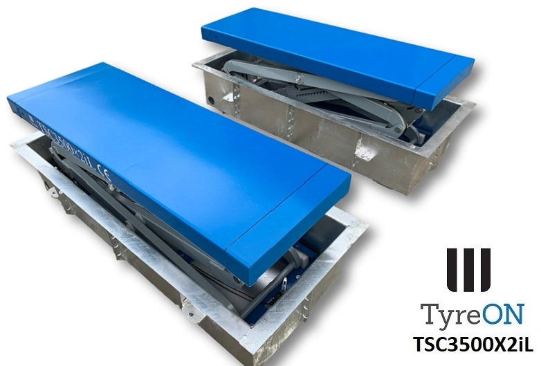 TSC3500X2iL In floor scissor lift - Double extensions - Recessed containers - Werkplaats toebehoor: afbeelding 2 TSC3500X2iL In floor scissor lift - Double extensions - Recessed containers - Werkplaats toebehoor: afbeelding 2