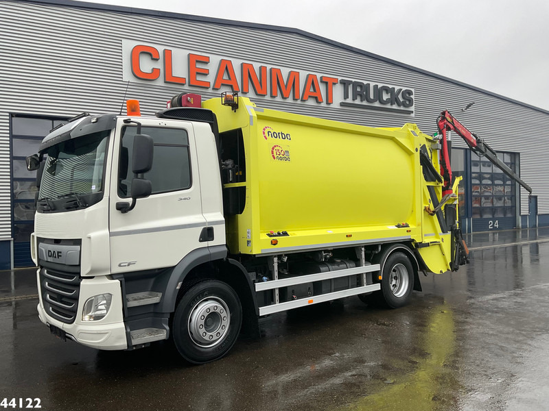 DAF FA CF 340 Euro 6 Norba 17 m³ + Palfinger 3.8 Tonmeter laadkraan + Winch - Vuilniswagen: afbeelding 1 DAF FA CF 340 Euro 6 Norba 17 m³ + Palfinger 3.8 Tonmeter laadkraan + Winch - Vuilniswagen: afbeelding 1