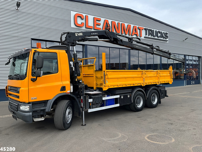 DAF FAT 75 CF 340 6x4 Manual Full steel Hiab 16 Tonmeter laadkraan - Kipper vrachtwagen, Kraanwagen: afbeelding 2 DAF FAT 75 CF 340 6x4 Manual Full steel Hiab 16 Tonmeter laadkraan - Kipper vrachtwagen, Kraanwagen: afbeelding 2