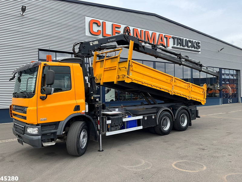 DAF FAT 75 CF 340 6x4 Manual Full steel Hiab 16 Tonmeter laadkraan - Kipper vrachtwagen, Kraanwagen: afbeelding 1 DAF FAT 75 CF 340 6x4 Manual Full steel Hiab 16 Tonmeter laadkraan - Kipper vrachtwagen, Kraanwagen: afbeelding 1