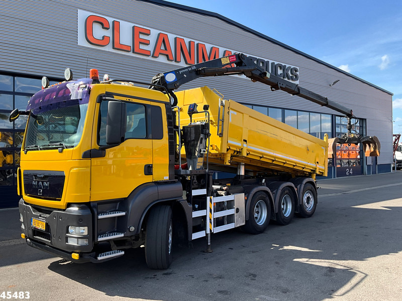 MAN TGS 35.400 8x4 Manual HMF 16 Tm Z-kraan - Kipper vrachtwagen, Kraanwagen: afbeelding 3 MAN TGS 35.400 8x4 Manual HMF 16 Tm Z-kraan - Kipper vrachtwagen, Kraanwagen: afbeelding 3