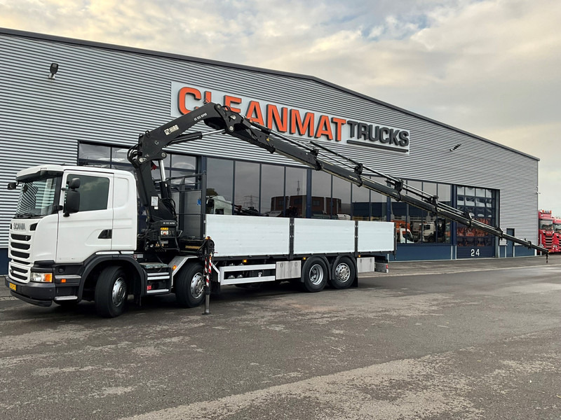 Scania G 450 8x2 Euro 6 Hiab 32 Tonmeter laadkraan Just 114.221 km! - Kraanwagen: afbeelding 1 Scania G 450 8x2 Euro 6 Hiab 32 Tonmeter laadkraan Just 114.221 km! - Kraanwagen: afbeelding 1