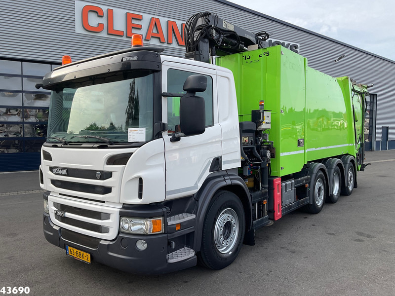 Scania P 360 Faun 18m³ + Hiab crane + Underground Container Washing Installation - Vuilniswagen: afbeelding 2 Scania P 360 Faun 18m³ + Hiab crane + Underground Container Washing Installation - Vuilniswagen: afbeelding 2