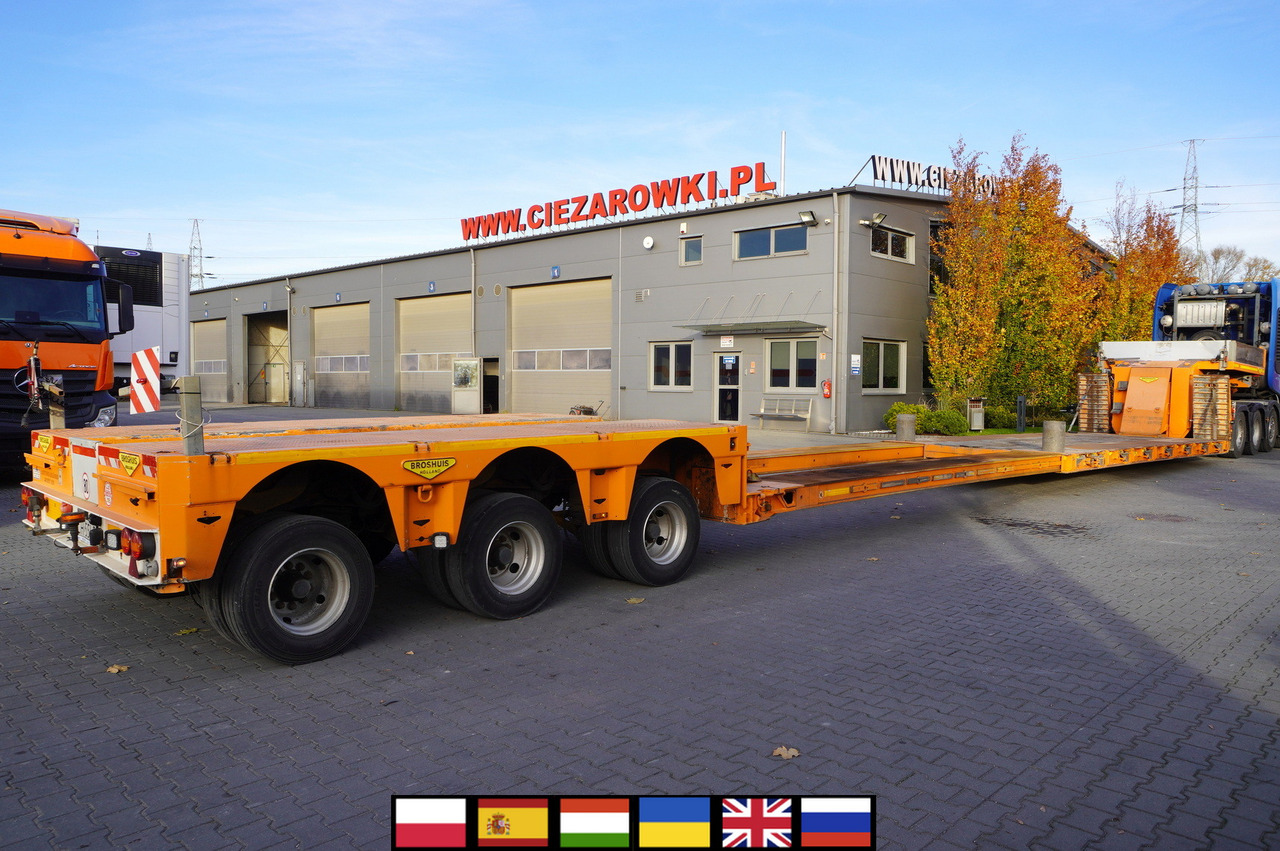 BROSHUIS 3ABD-48 61.0t TiefBet low-loader semi-trailer / 40 tons cap. / 3 steering axles / hydraulic suspension - Dieplader oplegger: afbeelding 1 BROSHUIS 3ABD-48 61.0t TiefBet low-loader semi-trailer / 40 tons cap. / 3 steering axles / hydraulic suspension - Dieplader oplegger: afbeelding 1