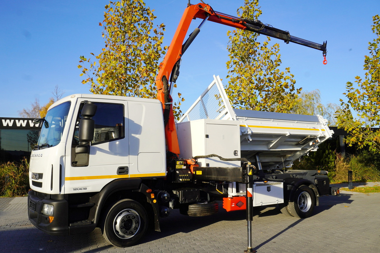 IVECO Eurocargo 120E18 Crane Palfinger / 3-way tipper / sleeper cab - Kipper vrachtwagen, Kraanwagen: afbeelding 2 IVECO Eurocargo 120E18 Crane Palfinger / 3-way tipper / sleeper cab - Kipper vrachtwagen, Kraanwagen: afbeelding 2