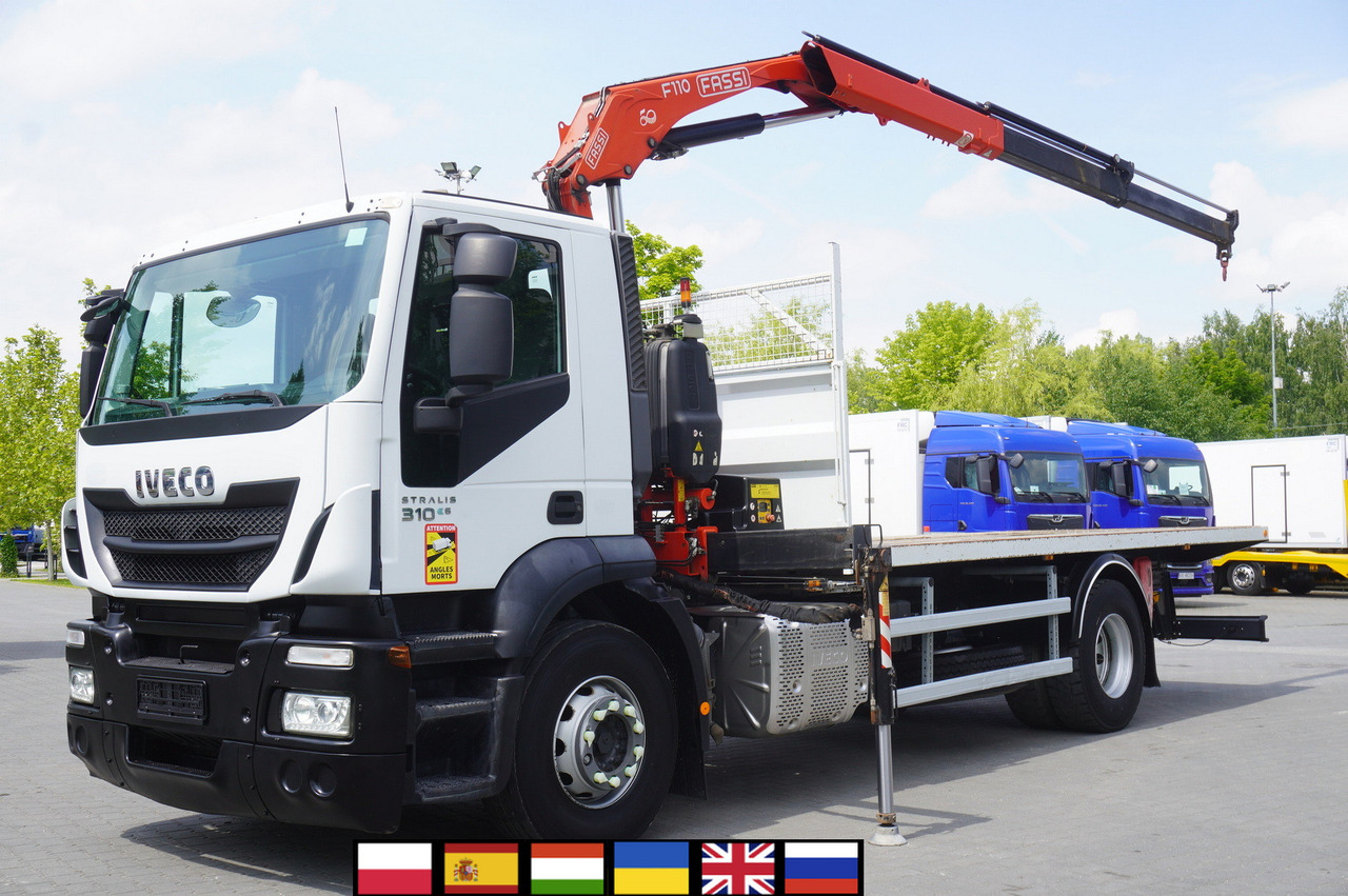 IVECO STRALIS 310 E6 / FASSI F110B / 630 MTH! / 4 t lift cap. / 19 t - Vrachtwagen met open laadbak, Kraanwagen: afbeelding 1 IVECO STRALIS 310 E6 / FASSI F110B / 630 MTH! / 4 t lift cap. / 19 t - Vrachtwagen met open laadbak, Kraanwagen: afbeelding 1