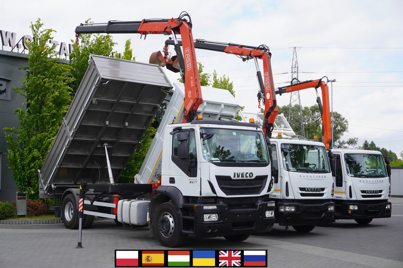 IVECO Stralis 310 E6 / NEW 3-sided tipper / Fassi F135 crane with remote control - Kipper vrachtwagen, Kraanwagen: afbeelding 1 IVECO Stralis 310 E6 / NEW 3-sided tipper / Fassi F135 crane with remote control - Kipper vrachtwagen, Kraanwagen: afbeelding 1