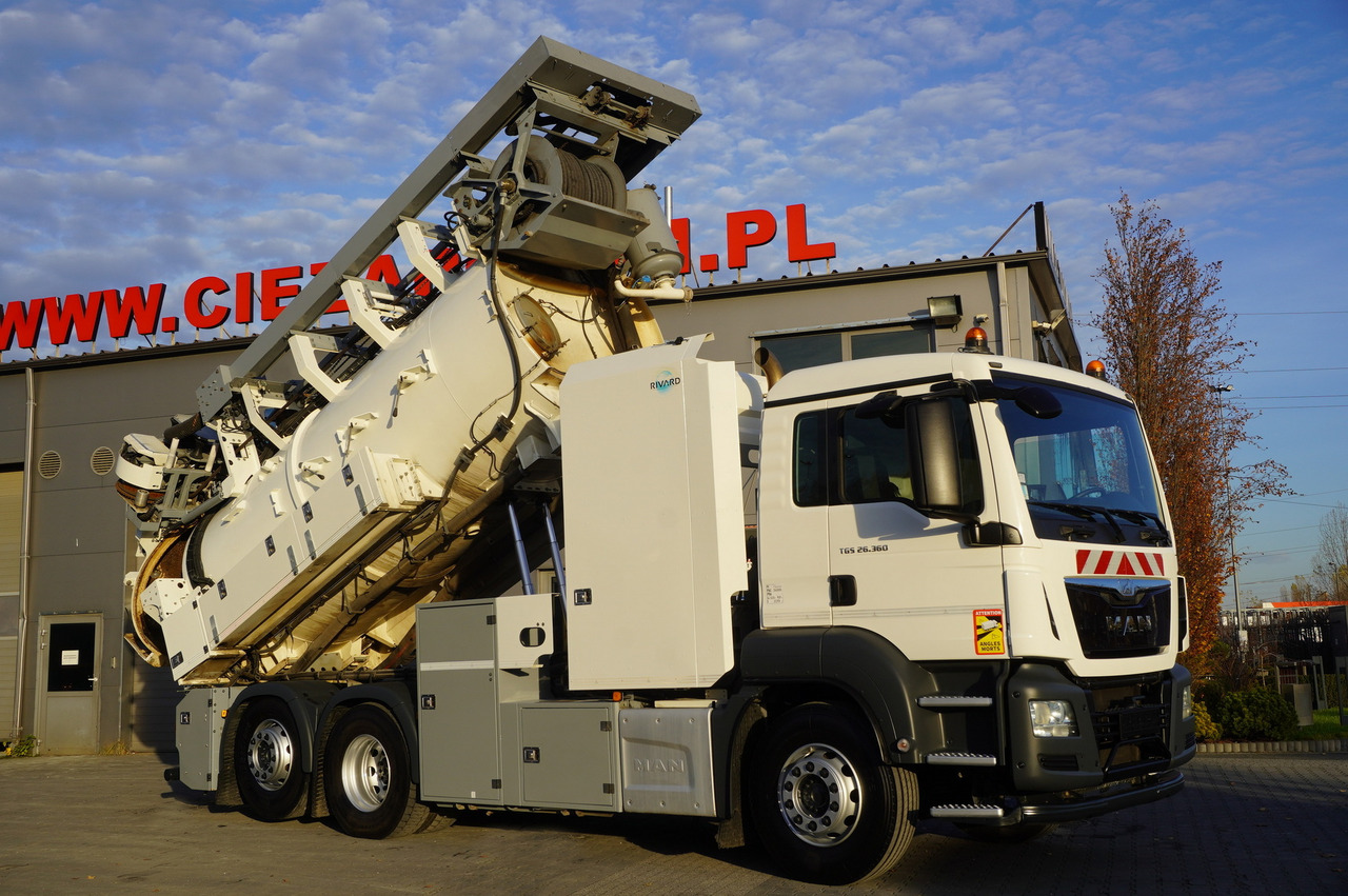 MAN TGS 26.360 E6 / RIVARD sewage cleaner 18 m3 / 180 tho. km / steering axle / 2 units - Vacuümwagen: afbeelding 1 MAN TGS 26.360 E6 / RIVARD sewage cleaner 18 m3 / 180 tho. km / steering axle / 2 units - Vacuümwagen: afbeelding 1