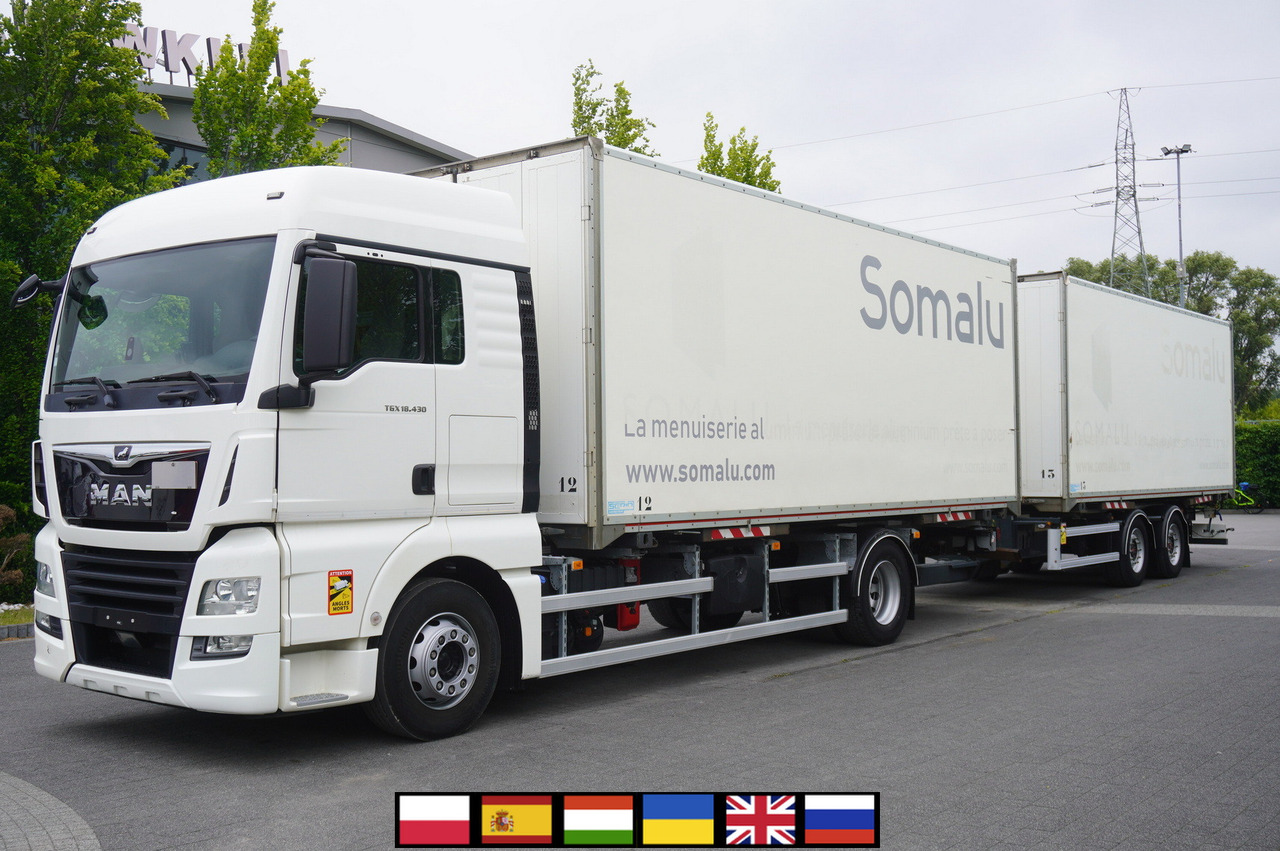 MAN TGX 18.430 / 18 EPAL box / Fruehauf 18 EPAL box trailer / 2021 - Bakwagen: afbeelding 1 MAN TGX 18.430 / 18 EPAL box / Fruehauf 18 EPAL box trailer / 2021 - Bakwagen: afbeelding 1