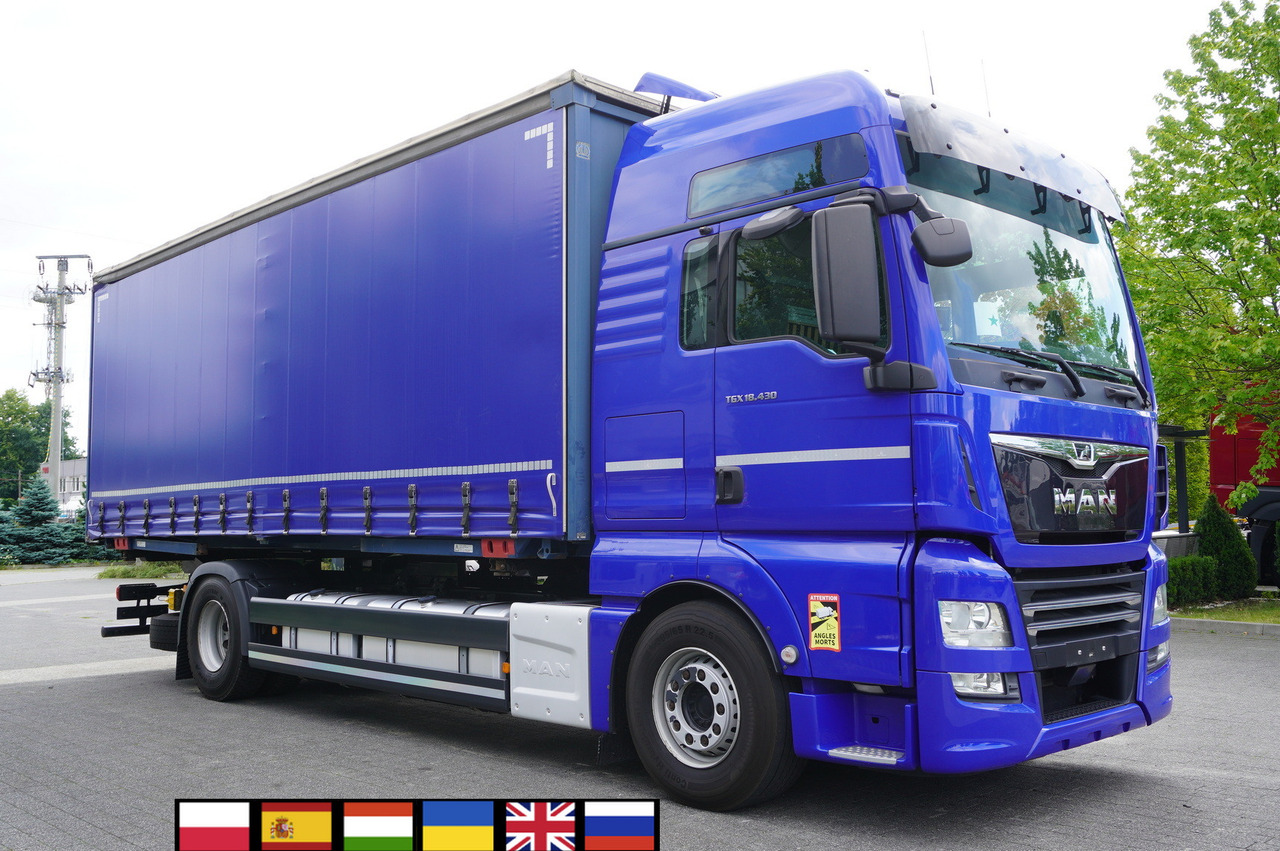 MAN TGX 18.430 / Curtainsider 18 EPAL / Sleeper cab / 2021 / 4 units - Containertransporter/ Wissellaadbak vrachtwagen: afbeelding 1 MAN TGX 18.430 / Curtainsider 18 EPAL / Sleeper cab / 2021 / 4 units - Containertransporter/ Wissellaadbak vrachtwagen: afbeelding 1