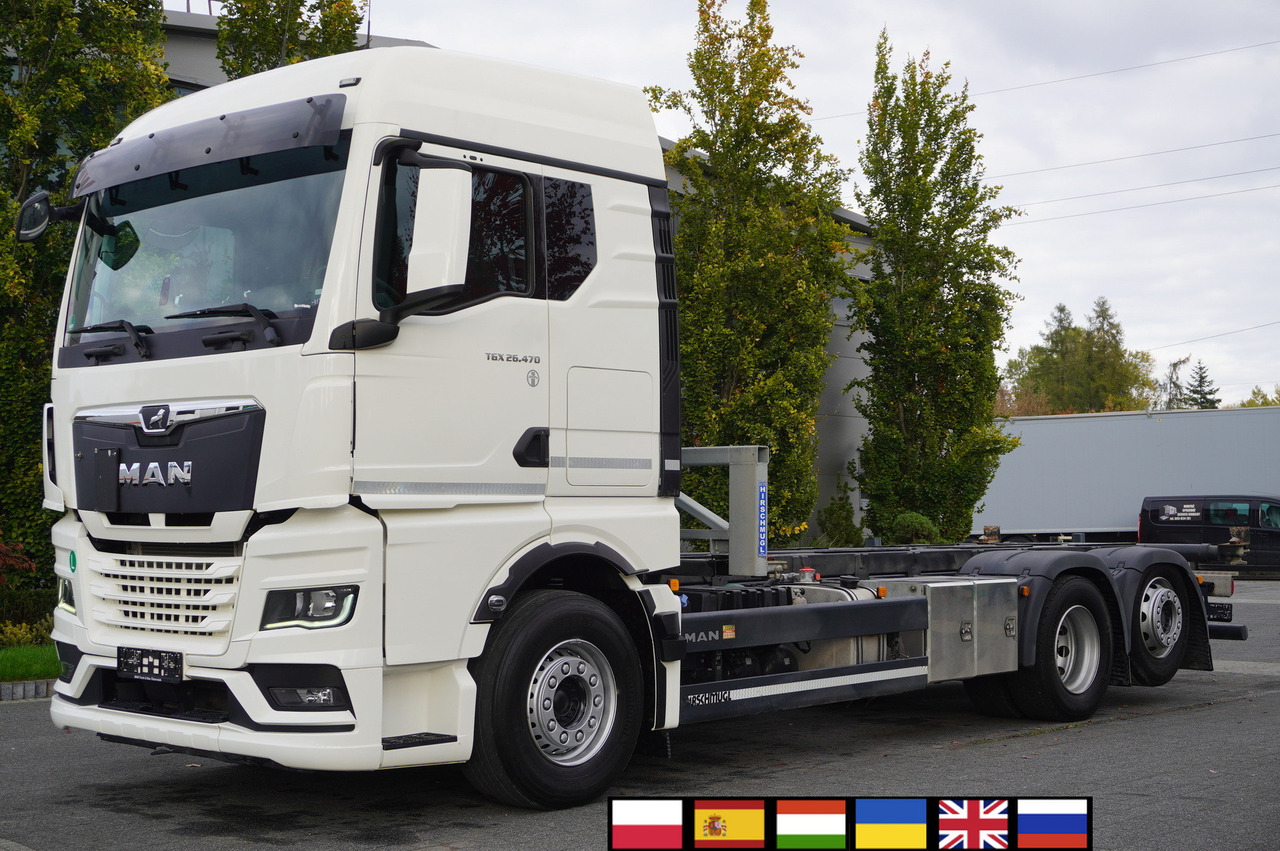 MAN TGX 26.470 6x2 COINTAINERKIPPER HYVA HIRMSCHLING / 200 tho. km! - Containertransporter/ Wissellaadbak vrachtwagen: afbeelding 1 MAN TGX 26.470 6x2 COINTAINERKIPPER HYVA HIRMSCHLING / 200 tho. km! - Containertransporter/ Wissellaadbak vrachtwagen: afbeelding 1