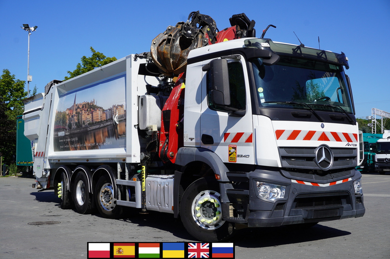 MERCEDES-BENZ Antos 3240 8x2 / Tajfun 5T crane / Farid Industries garbage truck/ 3 steered axles - Vacuümwagen: afbeelding 1 MERCEDES-BENZ Antos 3240 8x2 / Tajfun 5T crane / Farid Industries garbage truck/ 3 steered axles - Vacuümwagen: afbeelding 1