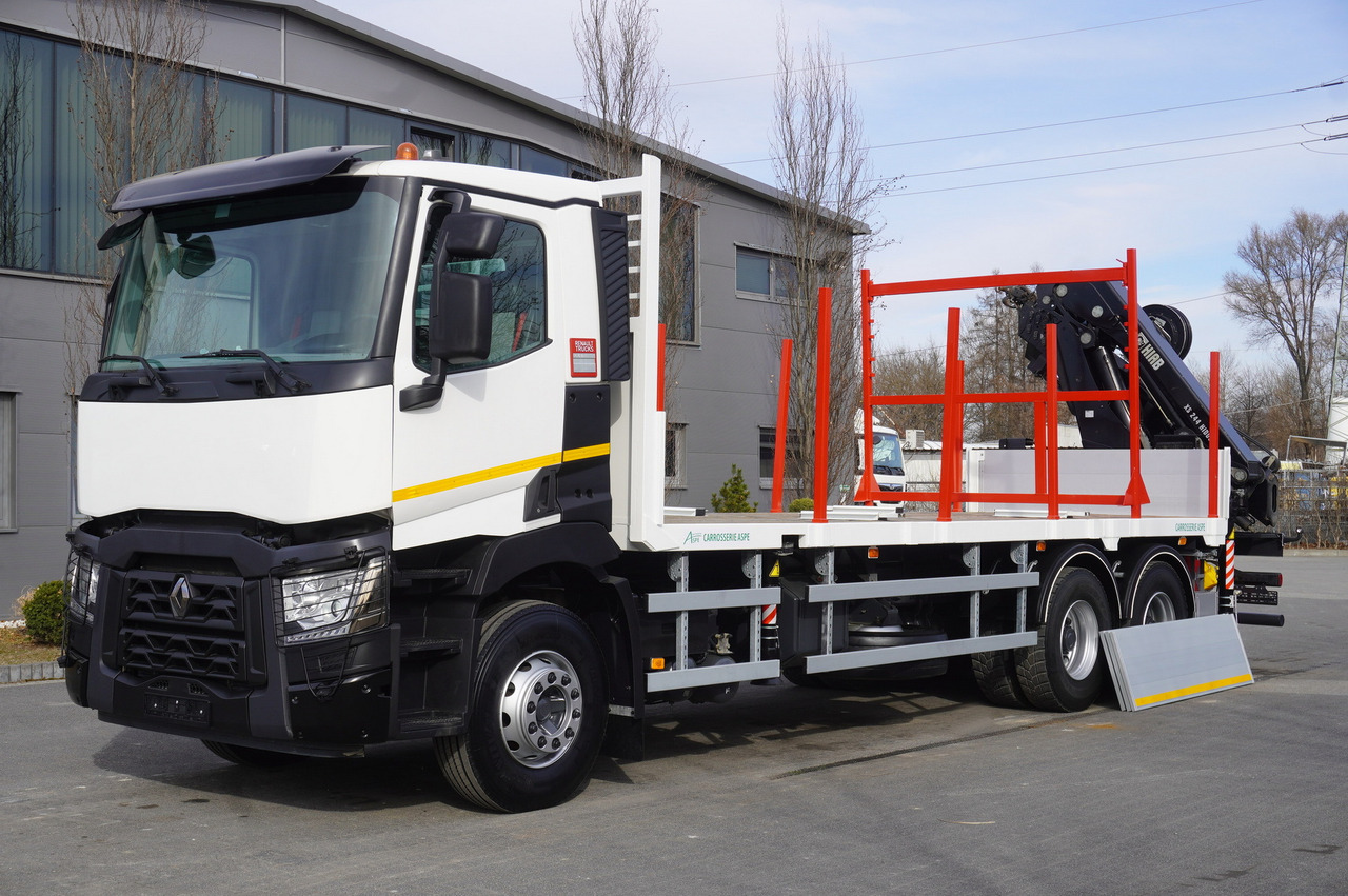 RENAULT C430 / HIAB 244 EP-5 HIDUO crane 8400 kg 15 m / Platform with stanchions - Kraanwagen: afbeelding 4 RENAULT C430 / HIAB 244 EP-5 HIDUO crane 8400 kg 15 m / Platform with stanchions - Kraanwagen: afbeelding 4