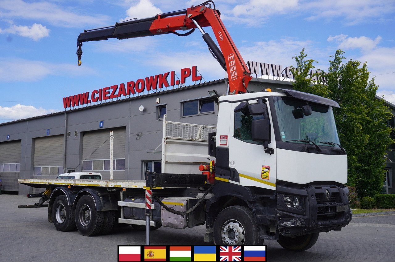 RENAULT K380 6x4 / FASSI F175 crane 7.85 t / 120 thousand km! - Vrachtwagen met open laadbak, Kraanwagen: afbeelding 3 RENAULT K380 6x4 / FASSI F175 crane 7.85 t / 120 thousand km! - Vrachtwagen met open laadbak, Kraanwagen: afbeelding 3