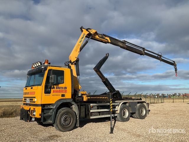2001 Iveco 380EH 6x4 with Crane Rollback Truck - Haakarmsysteem vrachtwagen, Kraanwagen: afbeelding 2 2001 Iveco 380EH 6x4 with Crane Rollback Truck - Haakarmsysteem vrachtwagen, Kraanwagen: afbeelding 2