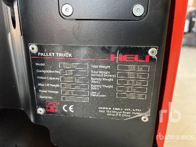 HELI CBD20J-LI3 2000 kg Electric (Unused) - Palletwagen: afbeelding 5 HELI CBD20J-LI3 2000 kg Electric (Unused) - Palletwagen: afbeelding 5