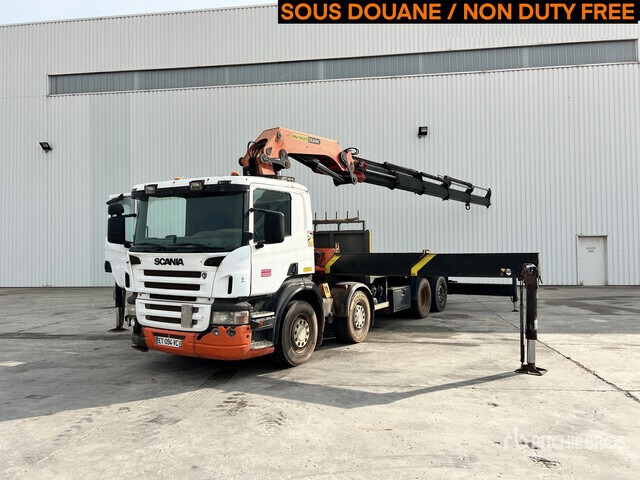 2005 Scania P380 2005 Palfinger PK 56002 18290 k ... Flatbed Truck with Crane - Vrachtwagen met open laadbak, Kraanwagen: afbeelding 1 2005 Scania P380 2005 Palfinger PK 56002 18290 k ... Flatbed Truck with Crane - Vrachtwagen met open laadbak, Kraanwagen: afbeelding 1