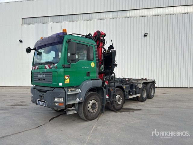 2006 MAN TGA 35.350 8x4 Camion Ampliroll Grue Palfi ... Roll-Off Truck - Haakarmsysteem vrachtwagen, Kraanwagen: afbeelding 1 2006 MAN TGA 35.350 8x4 Camion Ampliroll Grue Palfi ... Roll-Off Truck - Haakarmsysteem vrachtwagen, Kraanwagen: afbeelding 1