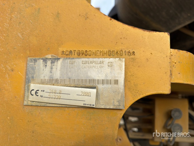 2008 Cat 980H Chargeuse Sur Pneus Wheel Loader - Wiellader: afbeelding 3 2008 Cat 980H Chargeuse Sur Pneus Wheel Loader - Wiellader: afbeelding 3