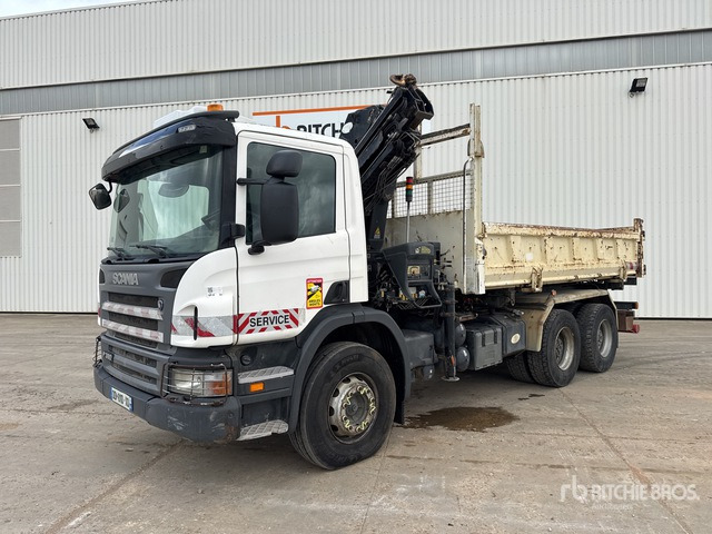 2008 Scania P380 2008 Hiab 166E-3 HIPRO 5700 kg ... Dump Truck with Crane - Kipper vrachtwagen, Kraanwagen: afbeelding 2 2008 Scania P380 2008 Hiab 166E-3 HIPRO 5700 kg ... Dump Truck with Crane - Kipper vrachtwagen, Kraanwagen: afbeelding 2
