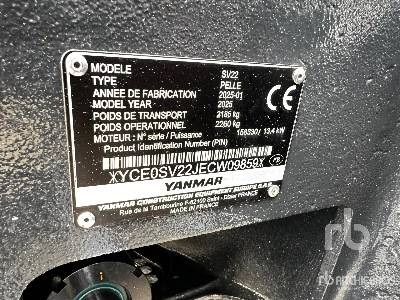 YANMAR SV22 (Unused) - Minigraafmachine: afbeelding 4 YANMAR SV22 (Unused) - Minigraafmachine: afbeelding 4