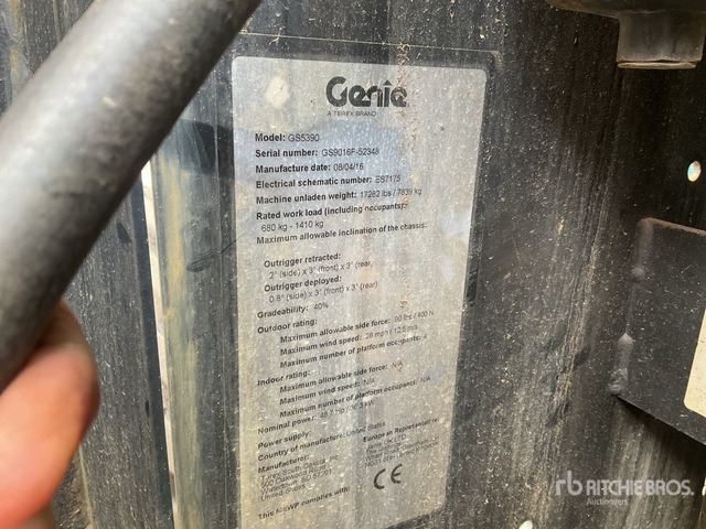 2016 Genie GS-5390 Scissor Lift - Schaarlift: afbeelding 2 2016 Genie GS-5390 Scissor Lift - Schaarlift: afbeelding 2