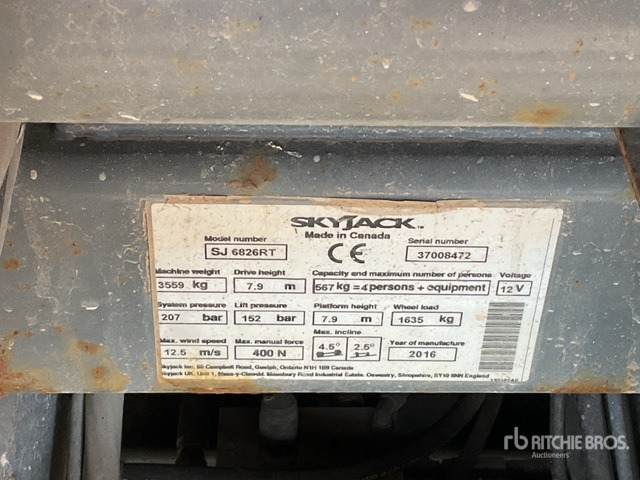 2016 Skyjack SJ6826 RT 4x4 Diesel Scissor Lift - Schaarlift: afbeelding 1 2016 Skyjack SJ6826 RT 4x4 Diesel Scissor Lift - Schaarlift: afbeelding 1