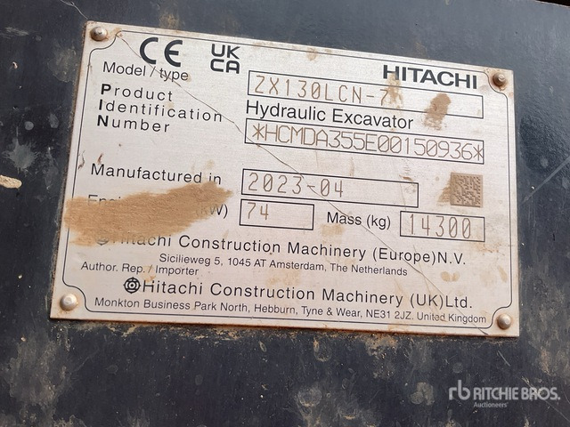 2023 Hitachi ZX130LCN-7 Tracked Excavator - Rupsgraafmachine: afbeelding 2 2023 Hitachi ZX130LCN-7 Tracked Excavator - Rupsgraafmachine: afbeelding 2