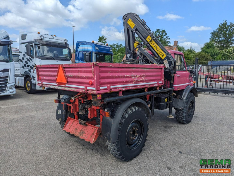 Unimog 416/U1100 4x4 - Hiab PK4600A - Open laadbak - Lier - Vangmuil/trekhaak - Mercedes Benz - Kraanwagen: afbeelding 5 Unimog 416/U1100 4x4 - Hiab PK4600A - Open laadbak - Lier - Vangmuil/trekhaak - Mercedes Benz - Kraanwagen: afbeelding 5