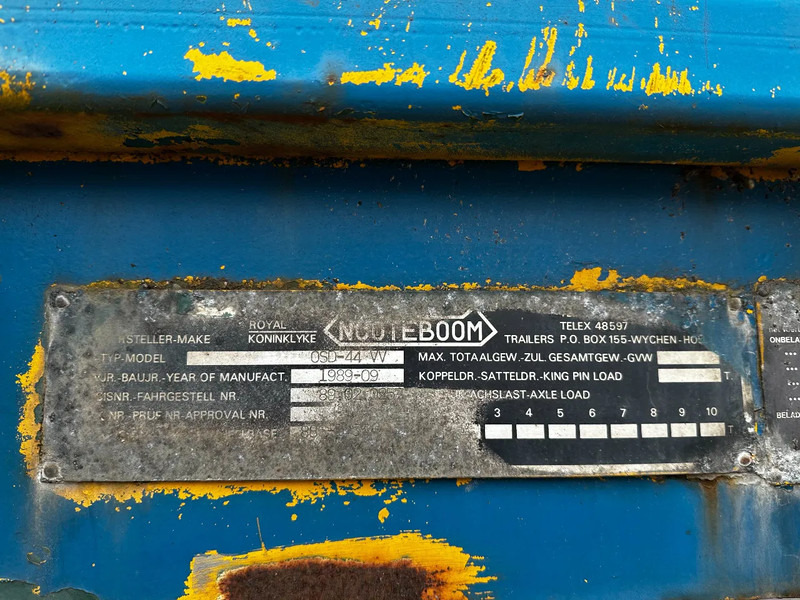 Dieplader oplegger Nooteboom OSD-44 3 Axle lowloader Extandable 44Ton: afbeelding 10