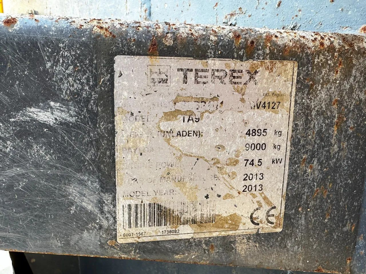 Terex 9 Ton 4X4 Mini Dumper *3711 Hours* - Minidumper: afbeelding 5 Terex 9 Ton 4X4 Mini Dumper *3711 Hours* - Minidumper: afbeelding 5