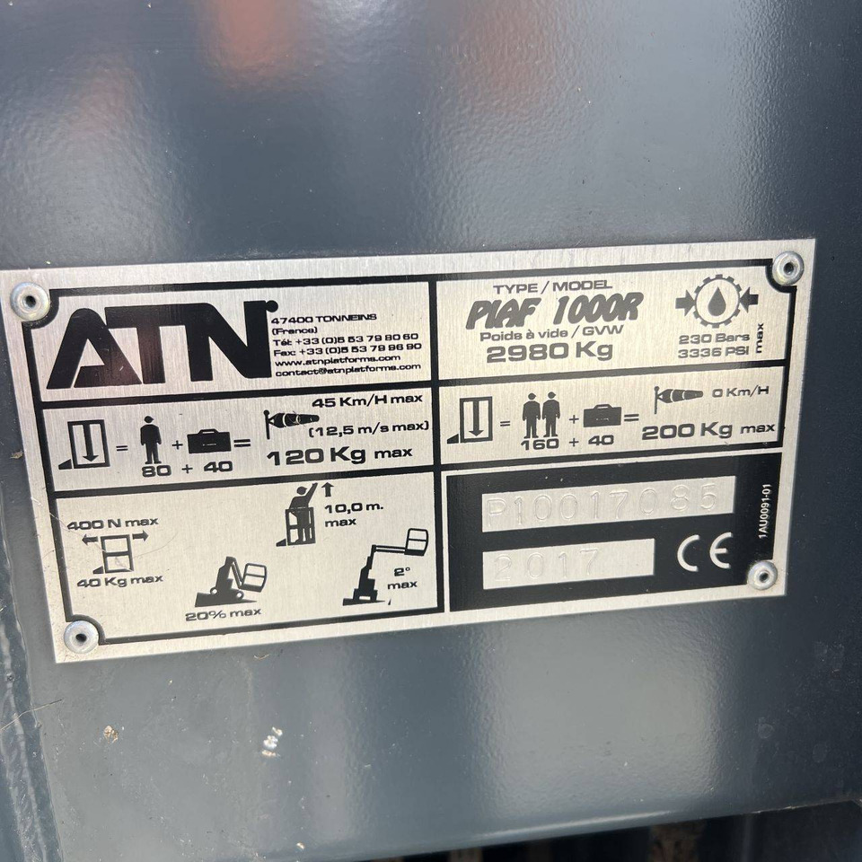 Verticale masthoogwerker ATN Piaf 1000R: afbeelding 15